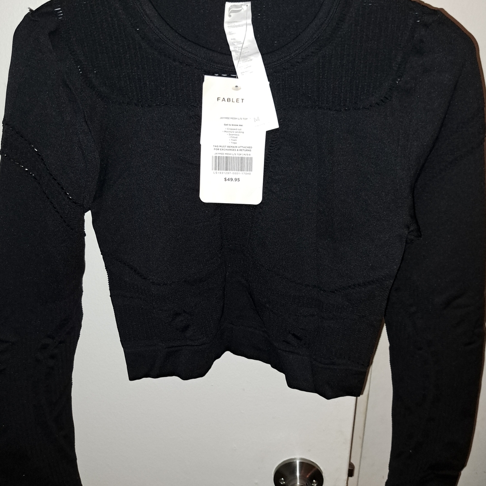 Fablet Black Cropped Sweater